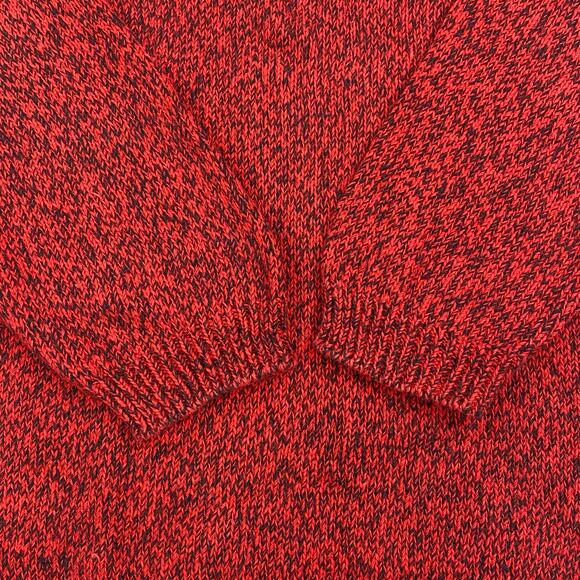 Vintage Radishes Roses Sweater Size Medium Red Cotton Pullover Collar Buttons - Picture 7 of 8